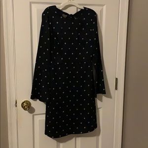 Navy pearl pattern dress